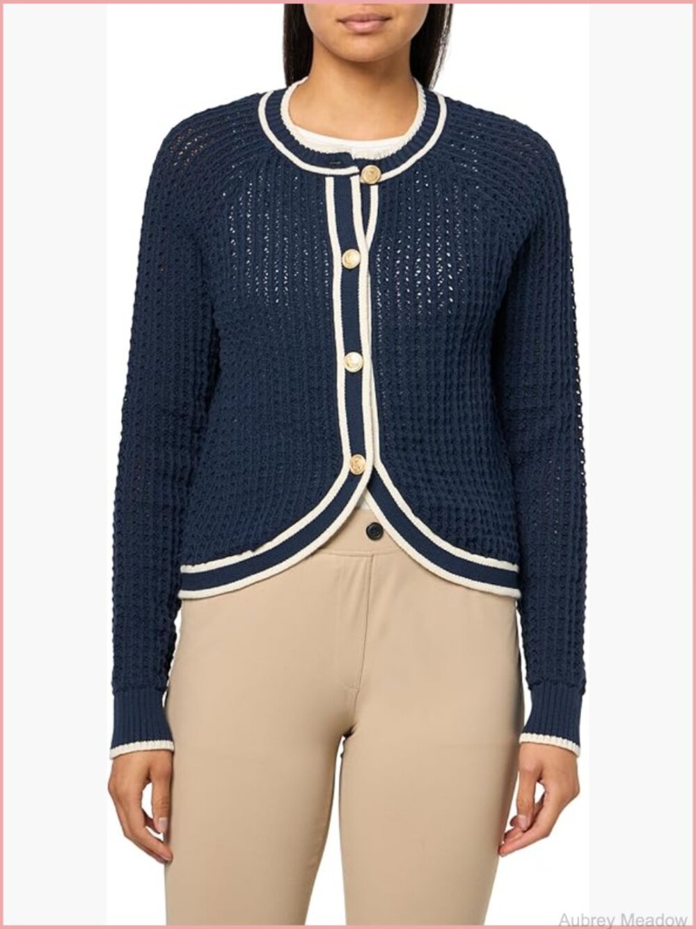 Button Front Sweater Jacket Long Sleeve Ribbed Cuff
